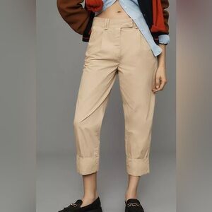 Anthropologie High Cuff Chino  Cropped Pants Size 4